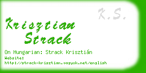krisztian strack business card
